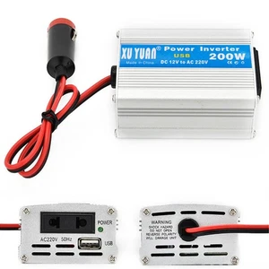 200W Power Inverter DC 12V to AC 220V Car Sine Wave Converter USB Port t - Picture 1 of 8