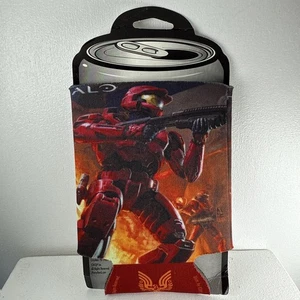 Can cooler (koozie) Spartan in red Mjolnir armor Halo universe. - Picture 1 of 8