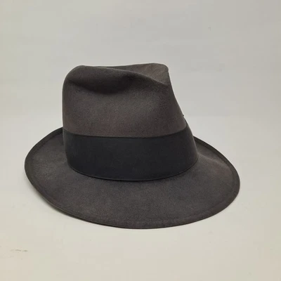 Vintage Stetson The Sovereign 'The Stetson Forty’ Dark Gray Fedora 7 1/8 - Image 1 of 4