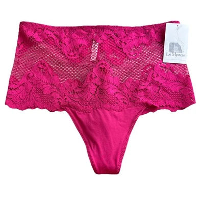 Tanga Le Mystere Lace Allure cintura alta nuevo con etiquetas talla SM rosa Daiquir Foto 1 de 4
