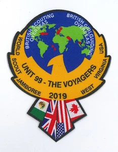 2019 World Scout Jamboree UK BRITISH SCOUTING & GG OVERSEAS U99 Contingent Patch - Picture 1 of 2