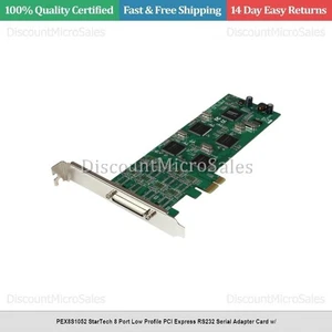 PEX8S1052 StarTech 8 Port Low Profile PCI Express RS232 Serial Adapter Card w/ - Picture 1 of 1