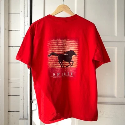 Camiseta de Colección DreamWorks Spirit 2002 Película Roja Algodón Grande L Foto 1 de 4