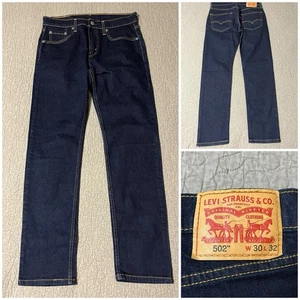 Jeans denim Levi Strauss nuovi 502 taglia 30x32 regular dritti blu scuro Levi’s - Foto 1 di 14