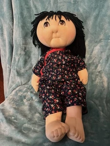 Vintage Rice Paddy Babys weiche Skulptur Puppe 19 Zoll asiatische Babypuppe Hongkong - Bild 1 von 12