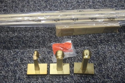 Barra de cortina única Pottery Barn 7524839 .75 96-120 latón #3049 Foto 1 de 4