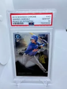 Andres Gimenez 2018 Bowman Chrome Peaks of Potential RC Rookie PSA 10 #PP-AG SP - Picture 1 of 2