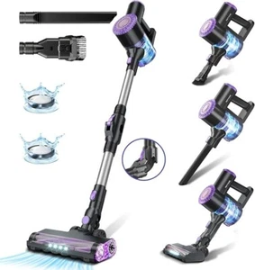 PRETTYCARE W400 Powerful Suction, Rechargeable Vacuum Cleaner, Purple - Picture 1 of 6
