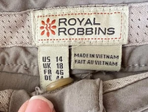 EUC Outdoor Royal Robbins Womens Discovery Stretch Pants Olive Khaki Sz 14 Short - Picture 1 of 6