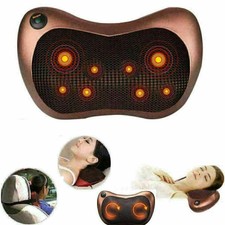 CUSCINO MASSAGGIATORE CASA AUTO CERVICALE MASSAGGIO BENESSERE LED SHIATSU CORPO