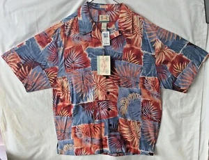 NEW REYN SPOONER BEAUTIFUL BLOCK PALMS 100% SILK $108 COOL VERY RARE XL - Picture 1 of 12
