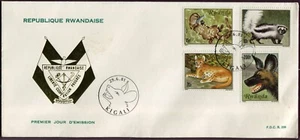 Rwanda #1039-1042 Meat Eating Animals Carnivores 1981 Kigali FDC First Day Cover - Picture 1 of 1