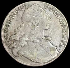 1764 SILVER GERMANY BAVARIA KONVENTIONSTHALER MAXIMILIAN III JOSHEPH COIN