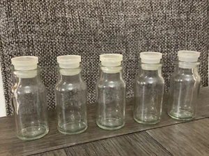5 Vintage Klarglas Apotheker Apotheker Flasche Glas 4 "x 1,5".  Made In Taiwan - Bild 1 von 3