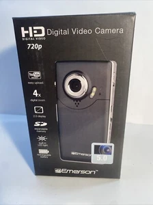 Emerson HD 720P EVC1700RD 4x Zoom Digital Video Camera - Black - Picture 1 of 4