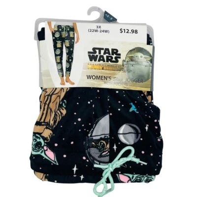Women’s Star Wars Mandalorian Sleep Jogger Pants Size 3X (22W-24W) NEW  - Image 1 of 4