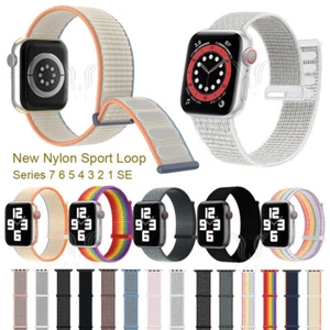 New Nylon Sport Loop wrist Band Strap for Apple Watch Series 10 9 8 7 6 5 4 3 SE - Picture 1 of 25
