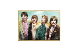 The Beatles Color George Ringo John... Wood Kitchen Fridge Magnet 2.5 x 3.5 B87 - Picture 1 of 4