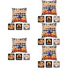 20 Pcs Pillow Case Flax Halloween Pumpkin Covers Throw Pillowcase