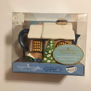 Thomas Kinkade Stonehearth Hutch Teapot & Blueberry Tea Gift Set New - Picture 1 of 8