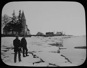 Diapositiva Linterna Mágica IGLESIA MOORE C1890 FOTO CANADÁ? HUDSON BAY CO - Imagen 1 de 2