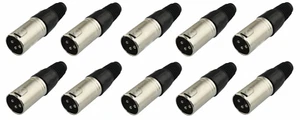 (10er-Pack) Procraft PC-TX004 3-Pin Stecker XLR Lo-Z Kabelmontage Stecker - NICKEL - Bild 1 von 1