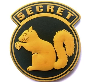 TOP SECRET SQUIRREL Yellow PVC Hook/Lp PATCH Black Op ARMY CIA DEVGRU DELTA SF - Picture 1 of 5
