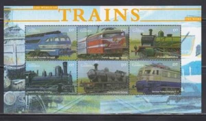 LRT178 - LOCOMOTIVE RAILROAD TRAIN STAMPS GAMBIA 2001 TRAINS MNH - Picture 1 of 1