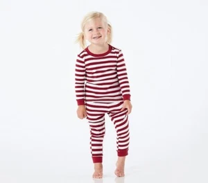 Pottery Barn Kids Classic Red Stripe Pajamas Sz 6, 2 pc set - Picture 1 of 5