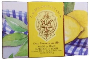 La Florentina Luxury Handmade Italian Bar Soap Lemon , 10.5 OZ, Sealed - Picture 1 of 2