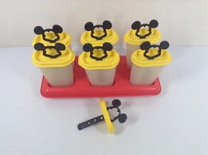 Tupperware Ice Tups Mickey Mouse Disney Popsicle Complete Set + Bonus Piece - Picture 1 of 1