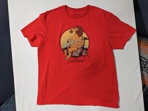 Disney The Lion King T-Shirt Red XL Scar Hyenas Simba Timon - Picture 1 of 3