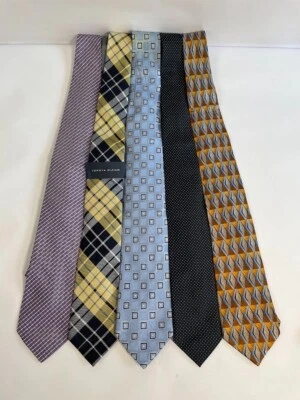 批量 5 件 领带 各种图案和颜色:Tommy Hilfiger;Donald J. Trump;C&S — 第 1/4 张图片