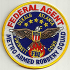 FBI: FEDERAL AGENT  METRO ARMED ROBBERY SQUAD Police Patch SEK Polizei Abzeichen