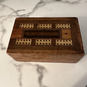 Antique Early American Marquetry Cribbage Box - Picture 1 of 18