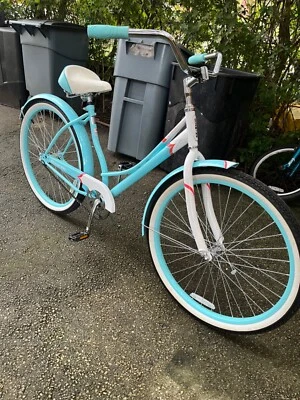 Kent Womens 26" Seachange Classic Beach Cruiser Bike Blue - 12623 - Image 1 of 3