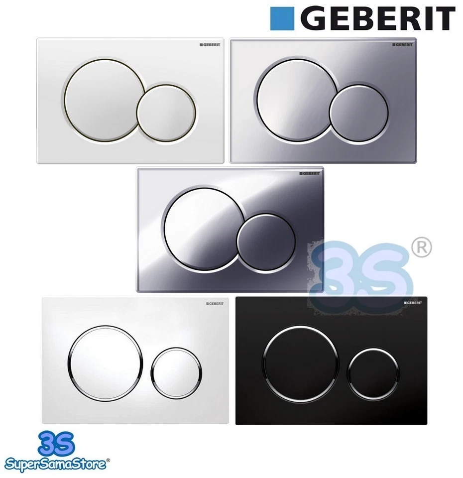 3S PLACCA PER CASSETTE GEBERIT WC SIGMA 01 20 VARI COLORI CROMO DOPPIO TASTO - Immagine 1 di 1