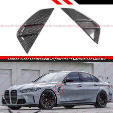 FOR 21-23 BMW G80 M3 CARBON FIBER REPLACEMENT FRONT FENDER SIDE VENT COVER TRIM