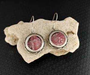 Sterling Silber Original Antik Römisch Glas Tropfen Ohrhänger Handgefertigt  - Bild 1 von 4