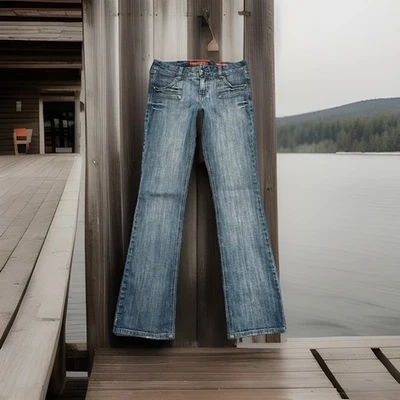 Mudd Baby Bootcut Jeans 5 (28x31.5) Blue Light Embellishment Denim Juniors - Image 1 of 4