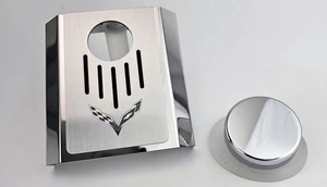Master Cylinder Cover [Black Flag Logo] fit 2014-2019 Chevy Corvette Manual - Picture 1 of 1