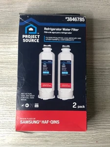 New Project Source Samsung HAF-QINS 3846785 Refrigerator Water Filter TWIN Pack - Picture 1 of 2