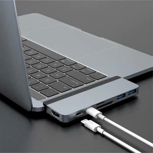 Dockingstation DUO 7-in-1 USB-C Hub - Grau USB C Port mit 60W Leistung - Bild 1 von 5