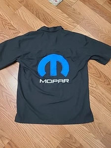 David Carey Originals Mopar Logo Automotive Pit Mechanic Button Down Shirt Large - Picture 1 of 8