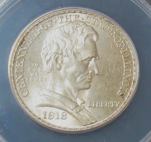 1918 50C Lincoln MS62 ANACS Mintage 100,058 - Picture 1 of 4