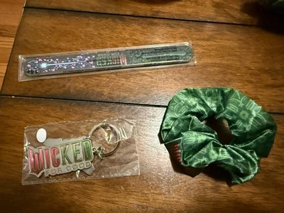 Wicked For Good Bundle Metal Keychain Slippers Nail File Scrunchie Swag Promo - Image 1 of 4