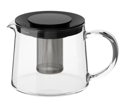 IKEA Riklig Teapot Clear Glass Built-In Infuser Heat Resistant 0.6qt - Image 1 of 4