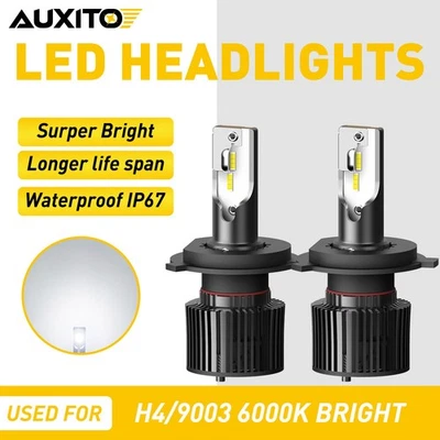 2x H4 9003 AUXITO High Power LED Headlight Kit High Low Beam Bulbs US Stock Fast - Image 1 of 4