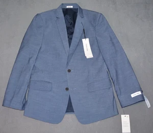 Calvin Klein Boys Stretch Blue Blazer Jacket Slim Fit 12 Regular MSRP $110.00 - Picture 1 of 12