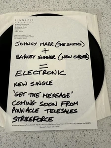 ELECTRONIC GET THE MESSAGE ORIGINAL PROMO 12” VINYL UNPLAYED COPY - Picture 1 of 4